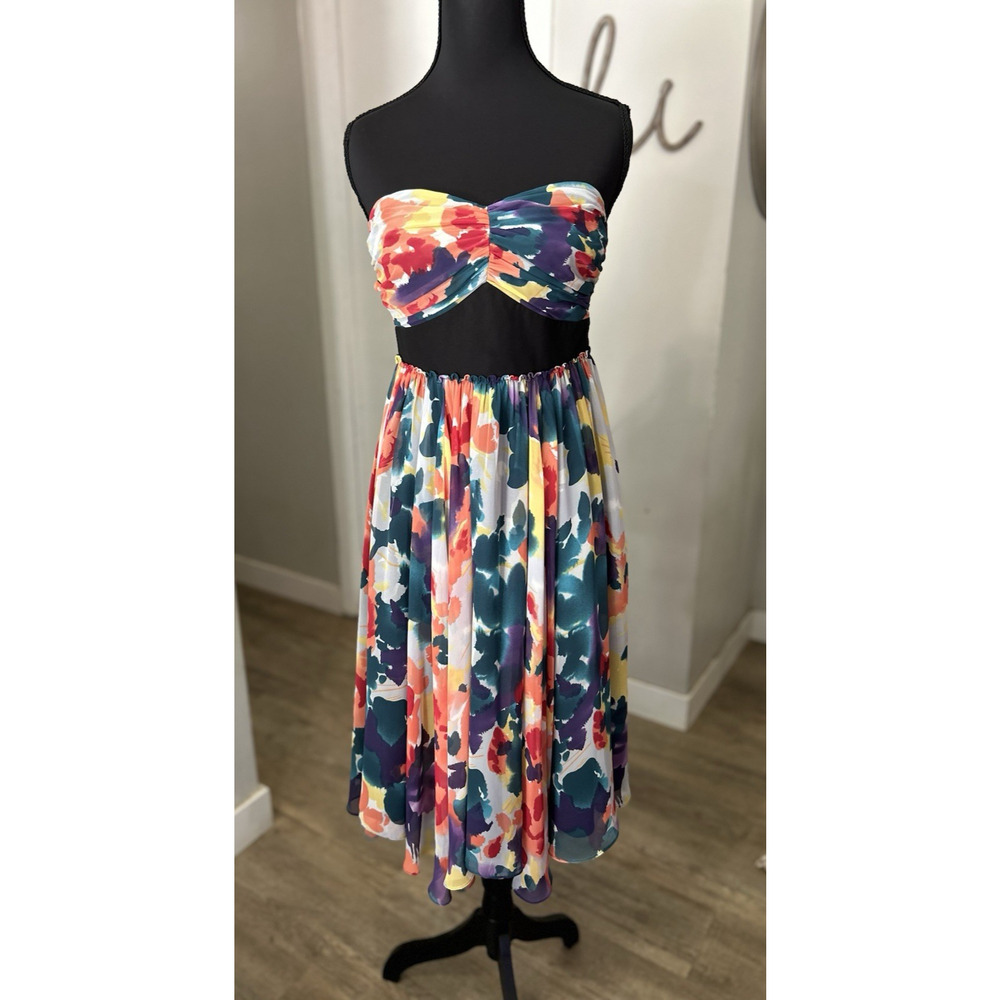 NWT The Limited Strapless Multi Color Party Dress Hoco‎ Size 4 (Orig. $128)